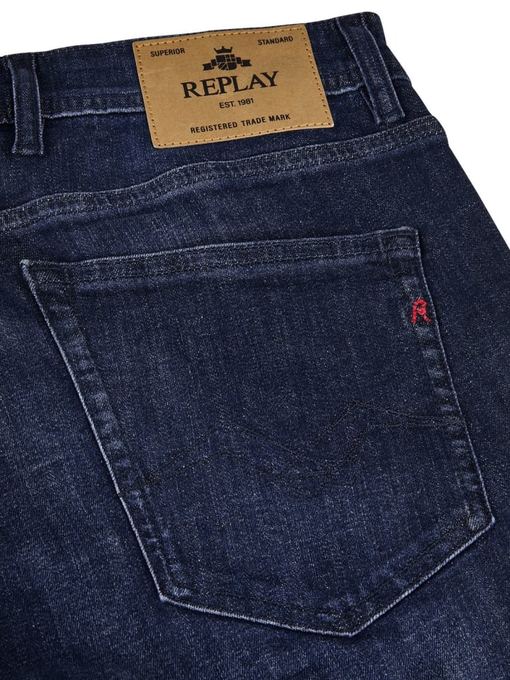 Replay Jeans Grover regular/straight in Blau günstig kaufen