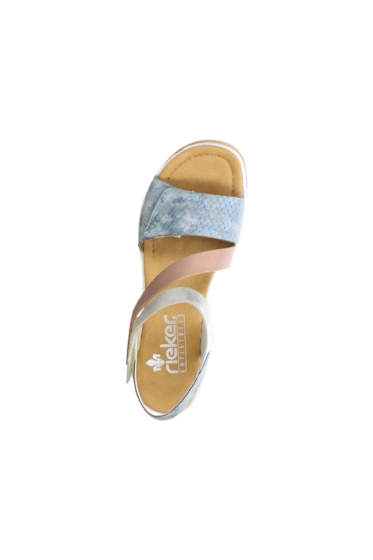 Rieker  Sandalette - Mehrfarbig - Flacher Absatz