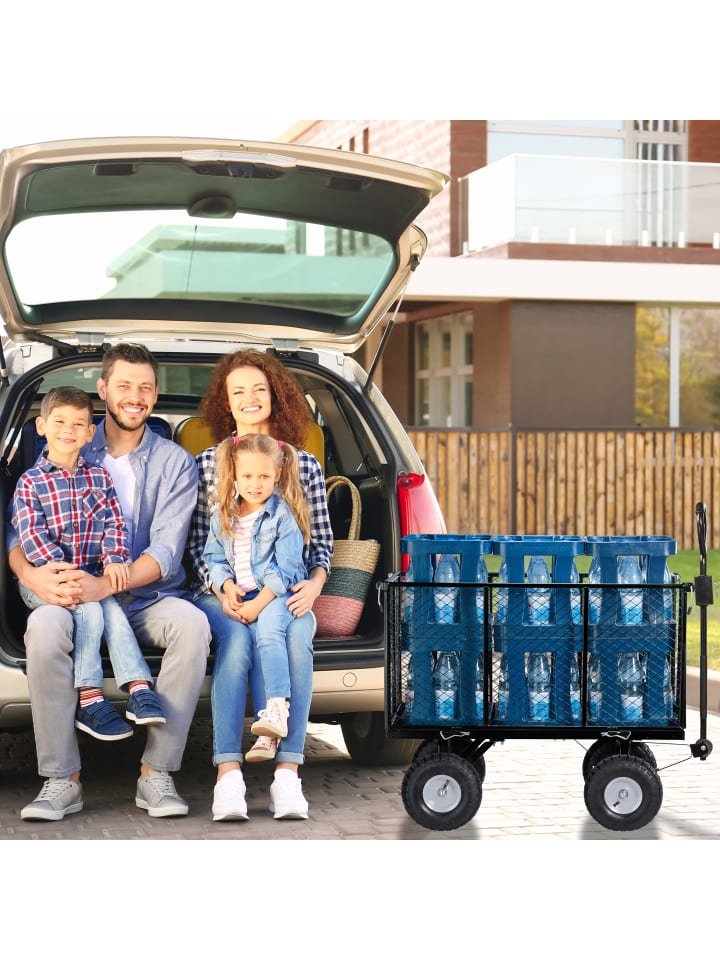 relaxdays Handwagen in Schwarz günstig kaufen onesize
