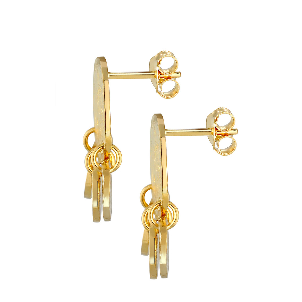 Elli Elli Boucles d'Oreilles Plaquettes Géo Boucles d'Oreille Femme - (925/1000) Argen Boucles d'oreilles