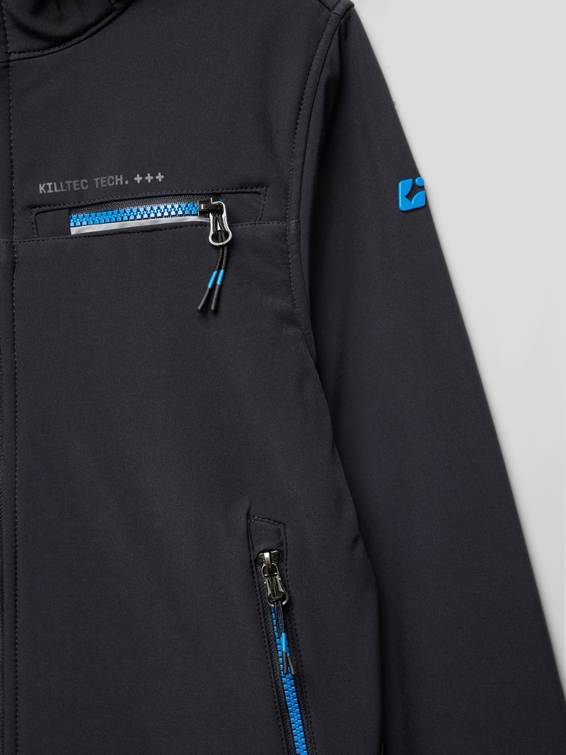 Softshell-Jacke mit Kapuze in royalblau
