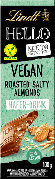 Lindt Hello Salted Almonds Tafel vegan