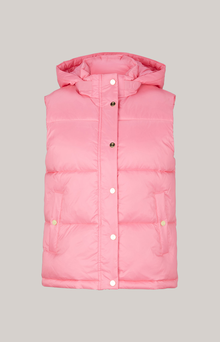 Nylon-Steppweste in Pink