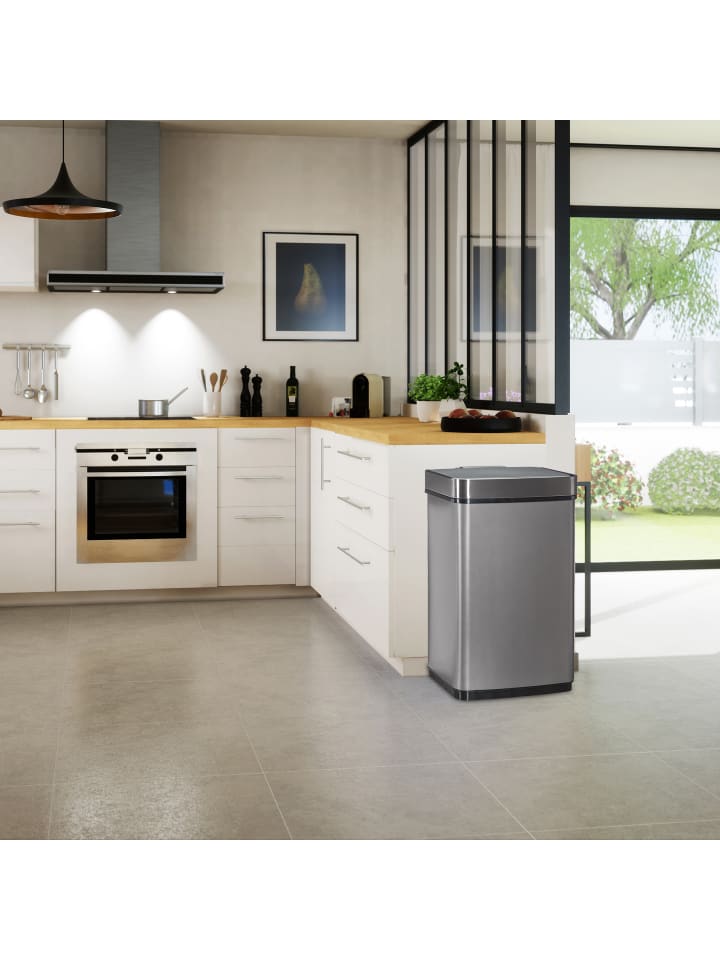 relaxdays Sensor Mülleimer in Grau - 60 l günstig kaufen onesize