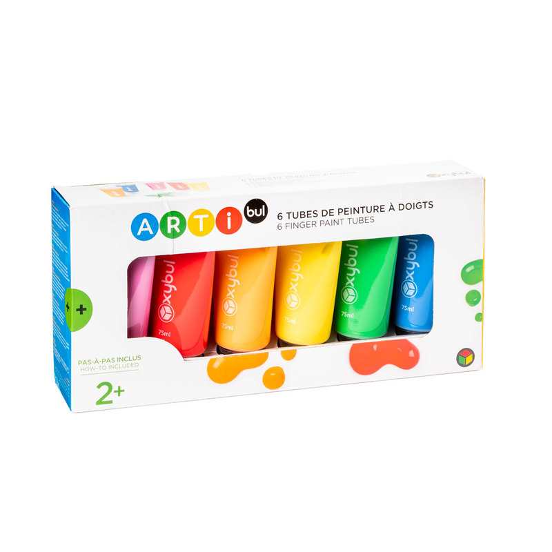 6 tubes de peinture à doigts Oxybul