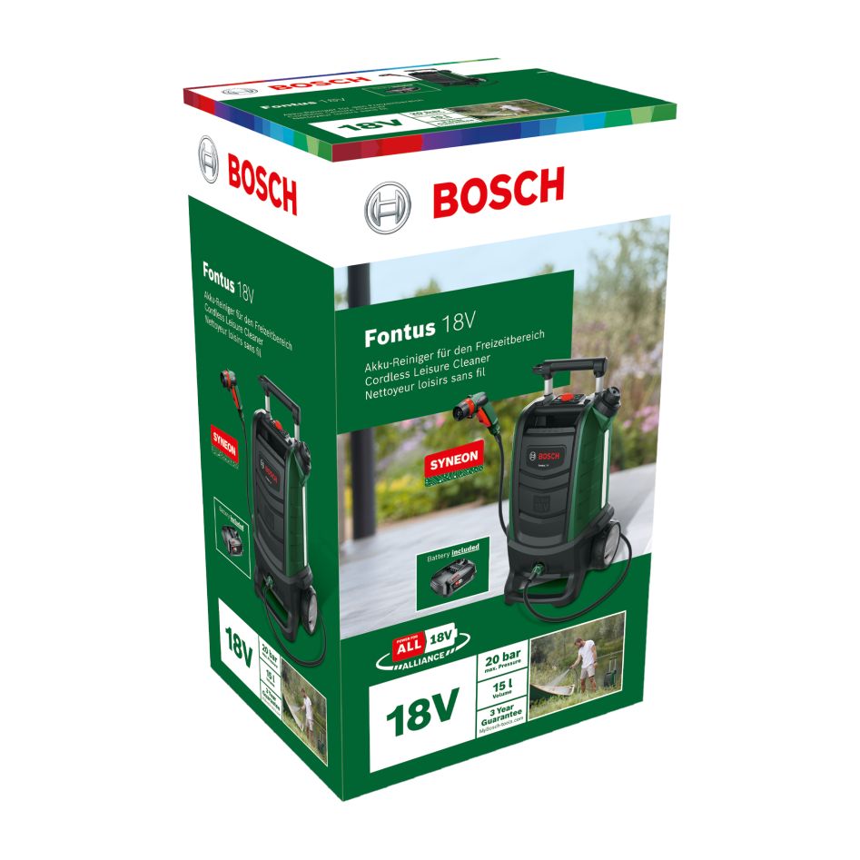 Čistič batérií Bosch Groen 06008B6101 Fontus GEN II 18V 2,5 Ah a nabíjačka