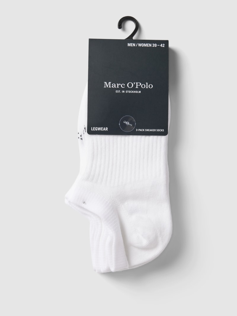 Sneakersocken mit Label-Detail im 3er-Pack Modell 'SASCHA' in weiß