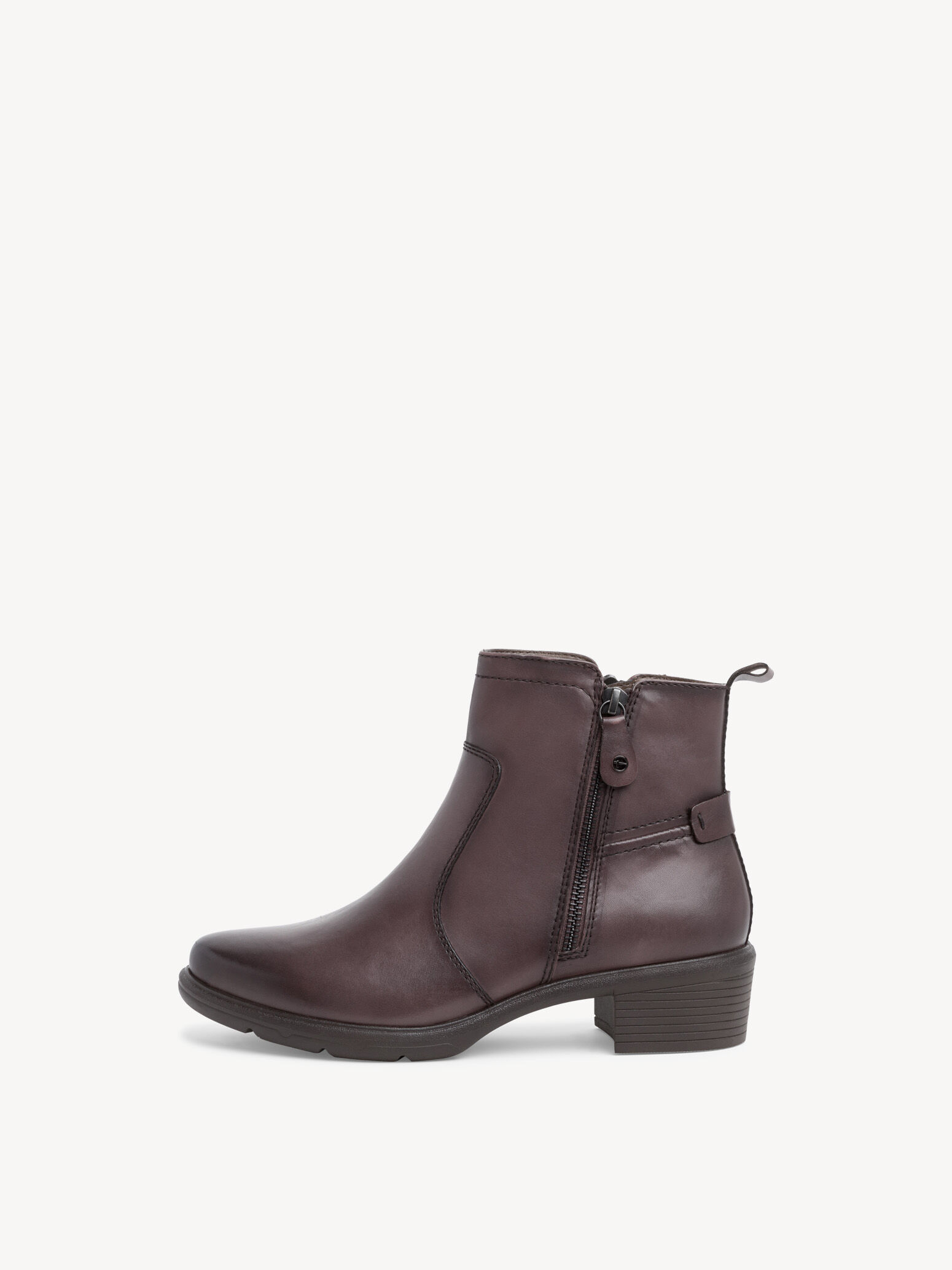 Bottine en cuir - marron