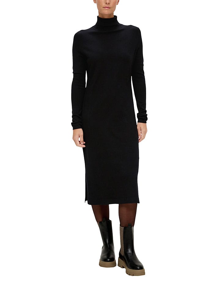 s.Oliver Strickkleid in Schwarz günstig kaufen
