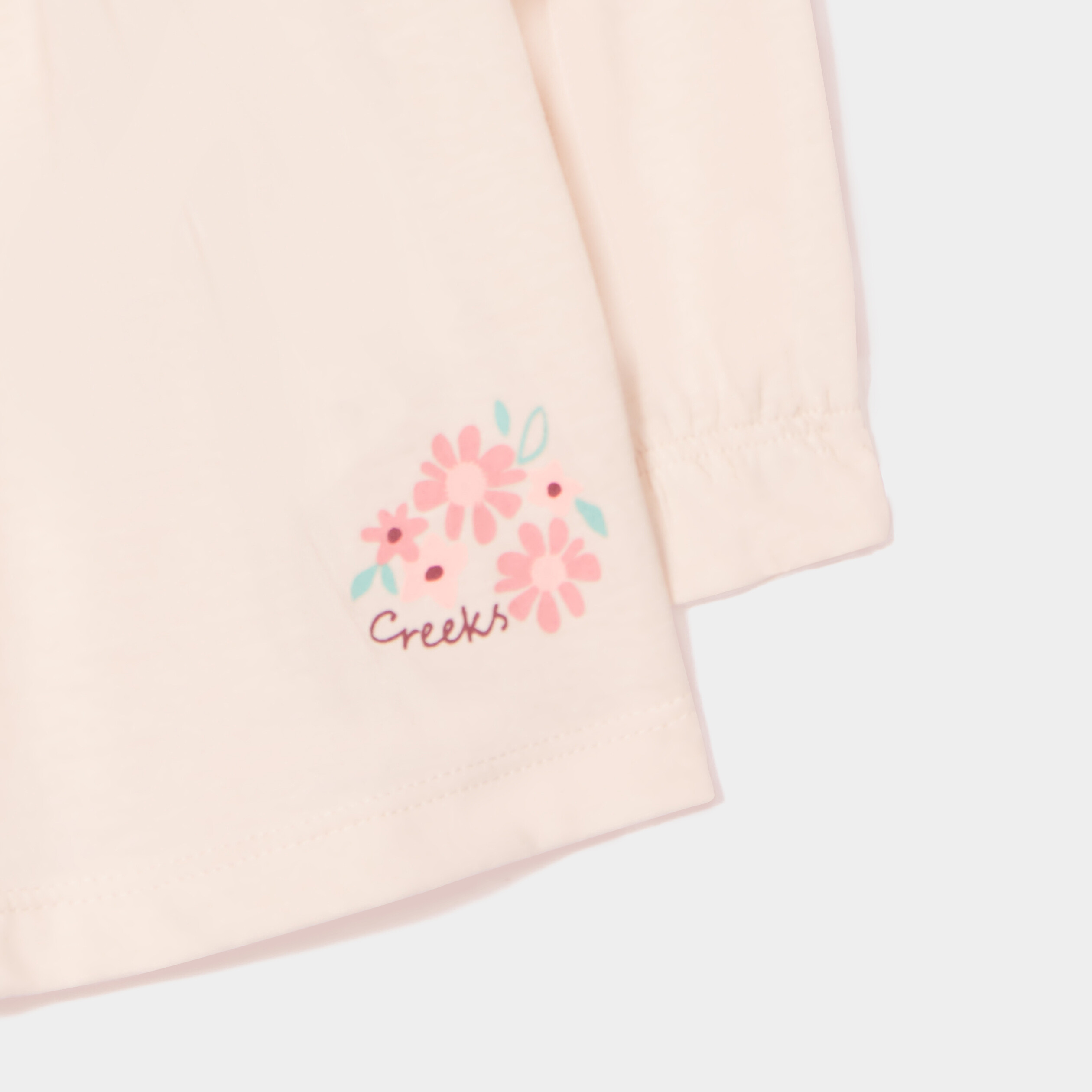 T-shirt broderie anglaise volants Creeks creme bébé fille | La Halle