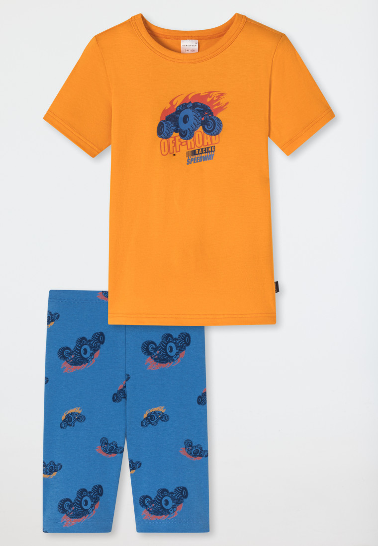 Schlafanzug kurz Monstertruck orange - Boys World