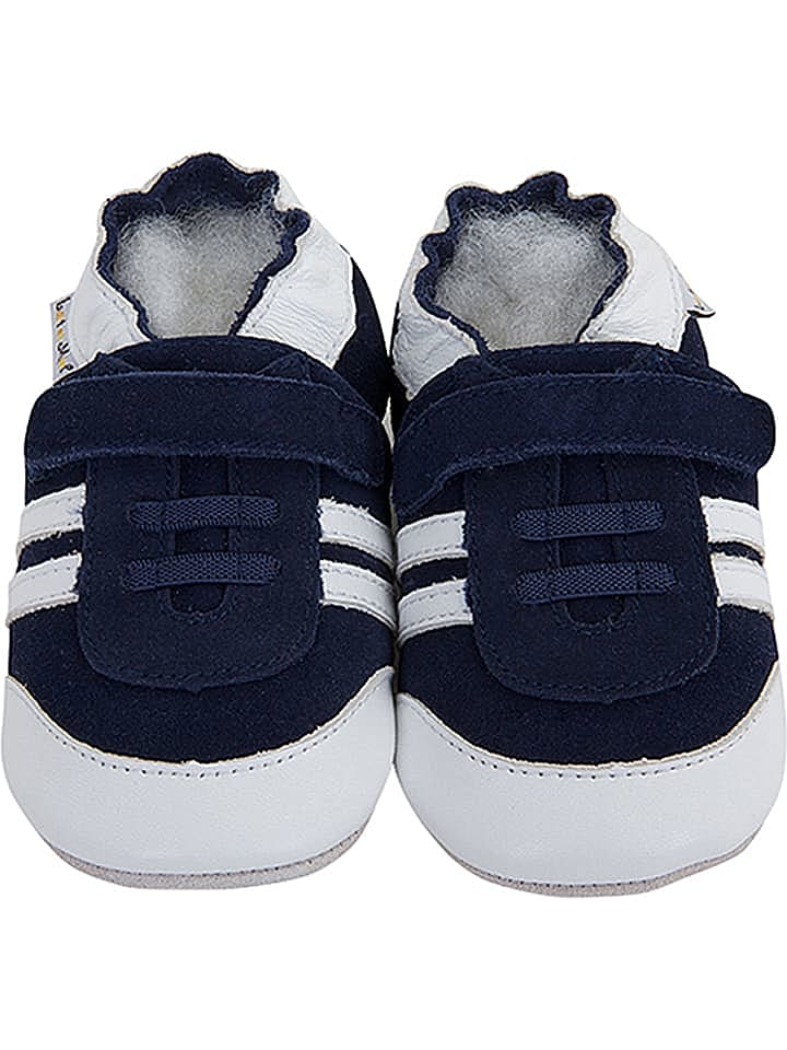 Lait et Miel Leder-Krabbelschuhe in Dunkelblau günstig kaufen 19/20