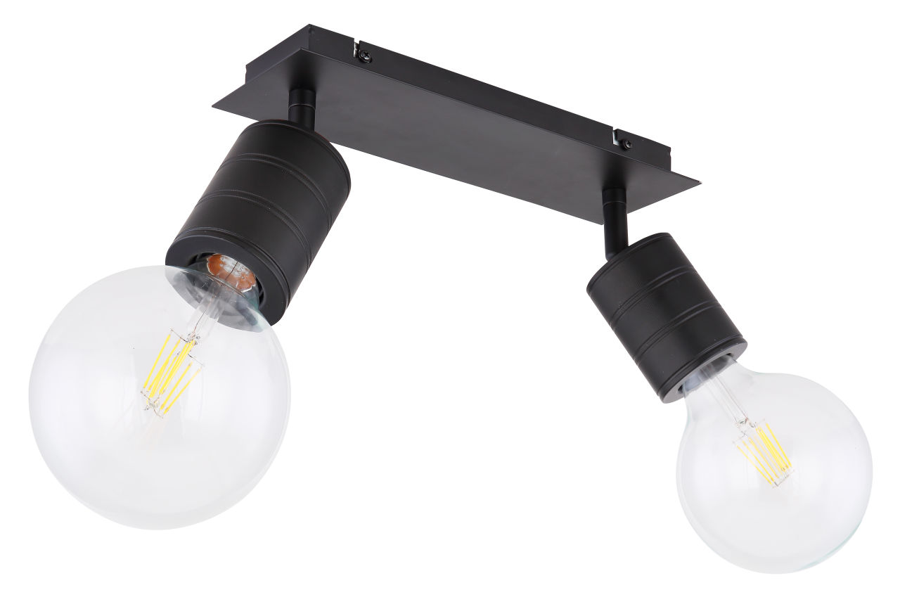 Globo Lighting - HERMINE - Strahler Metall schwarz, 2x E27