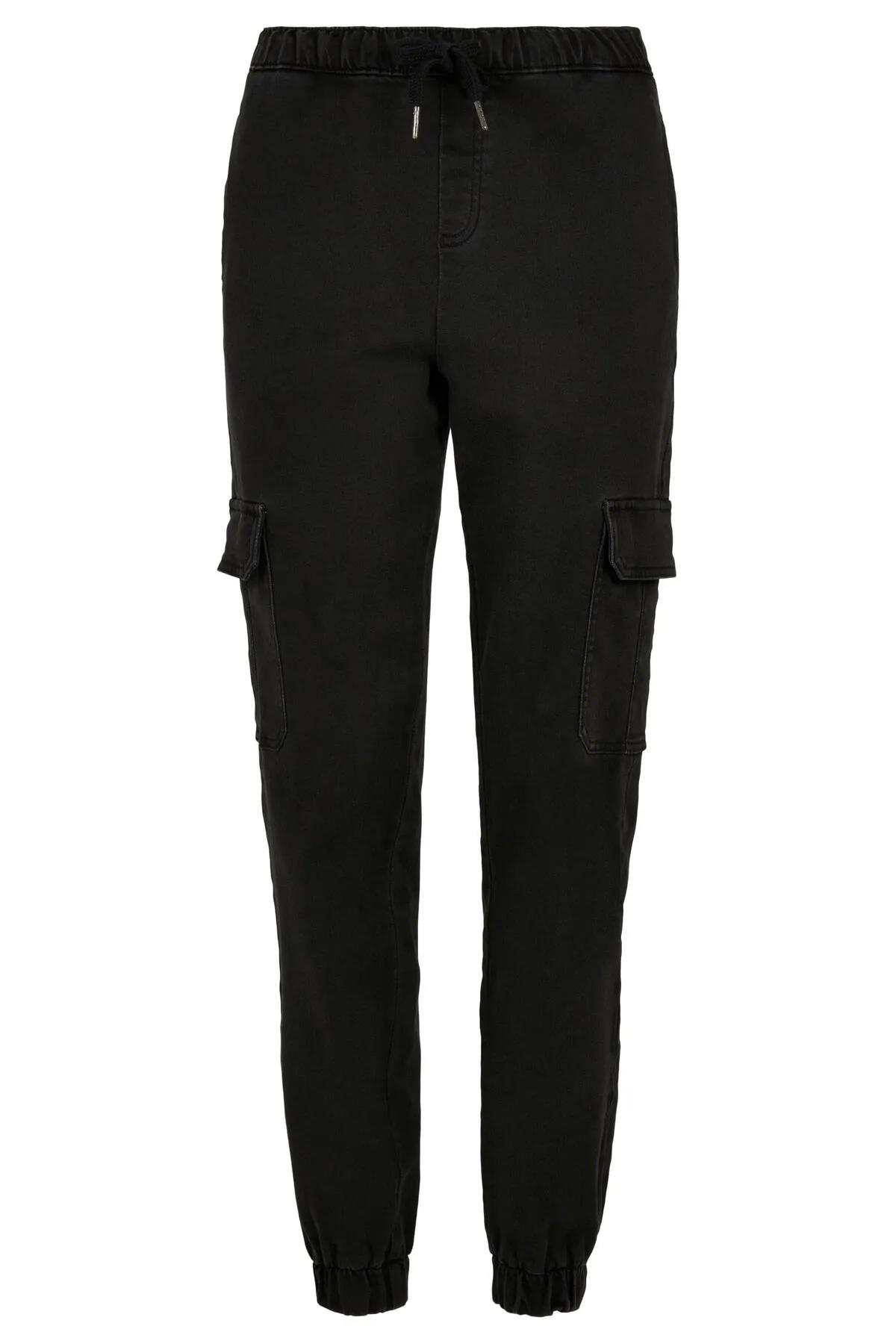 Urban Classics  Damen Cargohose aus gestricktem Denim mit hoher Taille für Damen