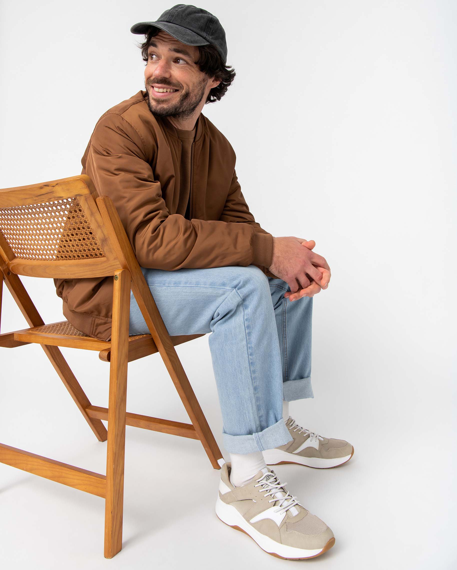 Blouson homme rembourré avec finitions bord-cte marron | GEMO