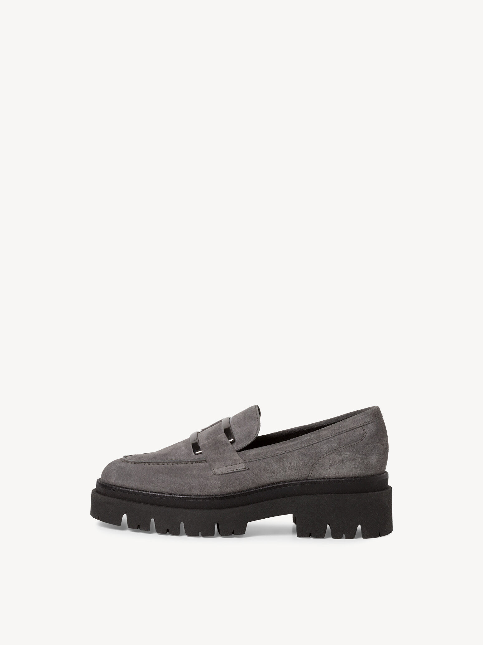 Slipper en cuir - gris