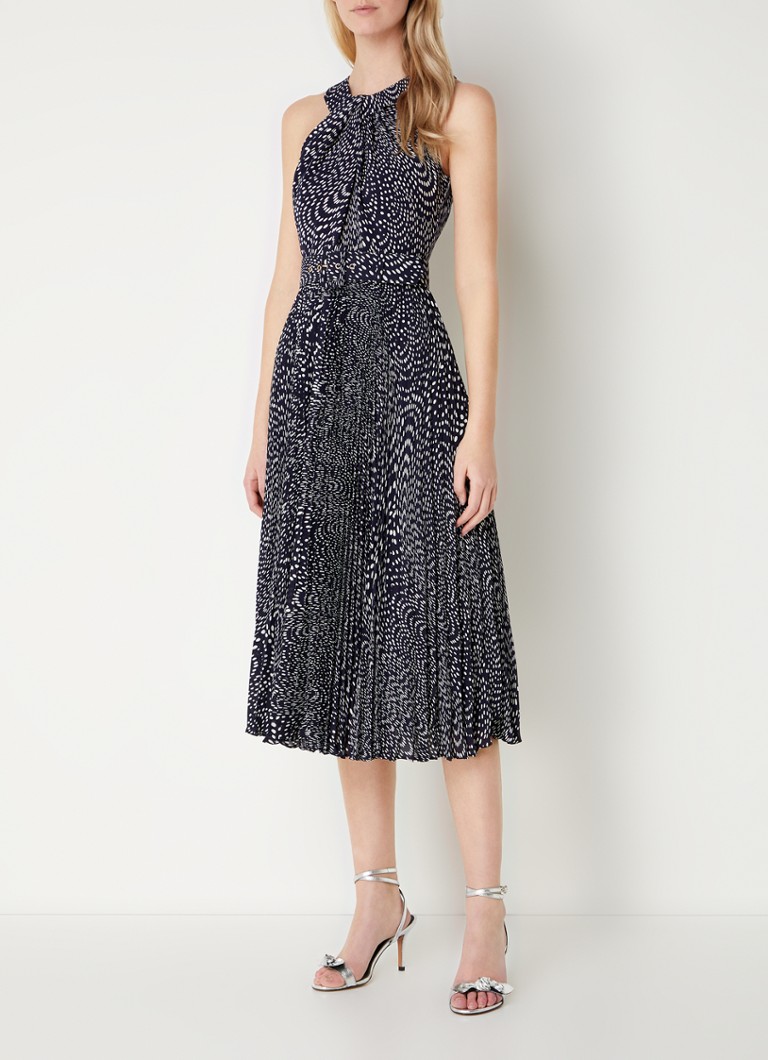 Rochie Elsie Phase Eight cu buline, bleumarin și fildeș, mărimea 08