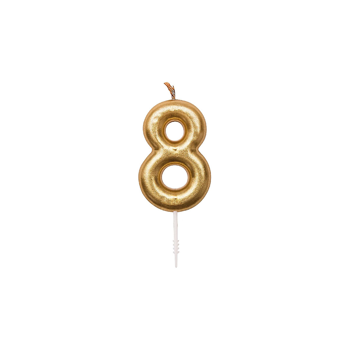 Zahlenkerze 8, Gold