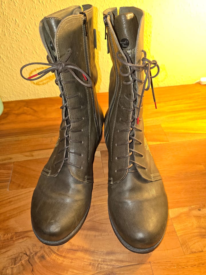 Think! Leder-Stiefeletten 