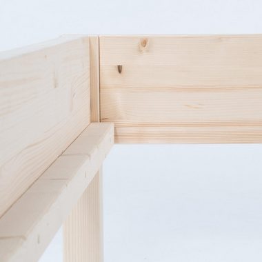 TUGA-Holztech Massivholzbett Dübelbett (Fichte) 