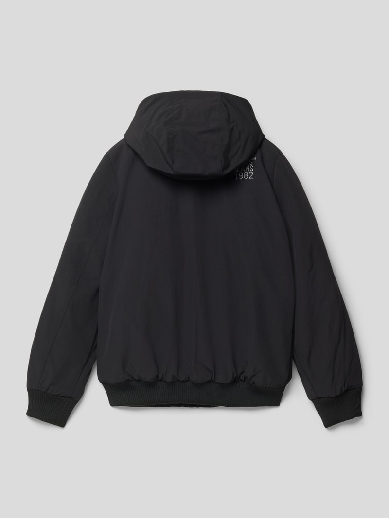 Jacke mit Label-Patch Modell 'Fryan' in schwarz