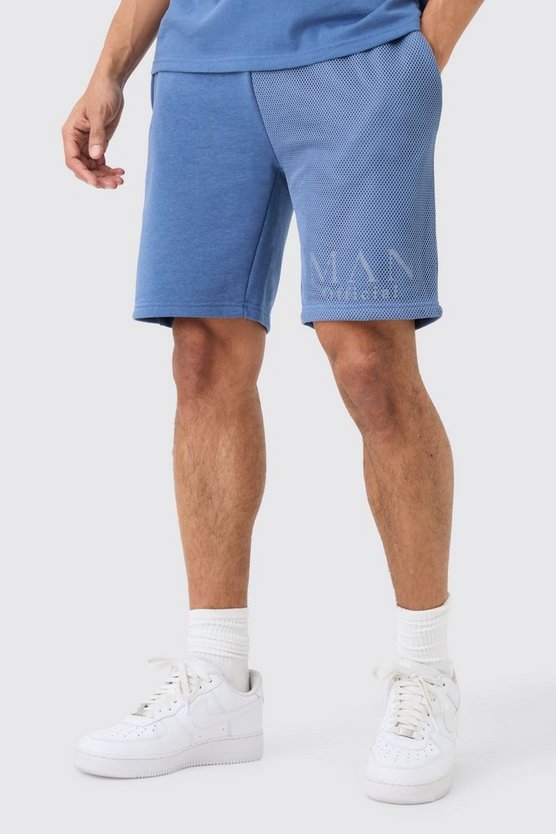 Loose Fit Man Official Splice Mesh Short