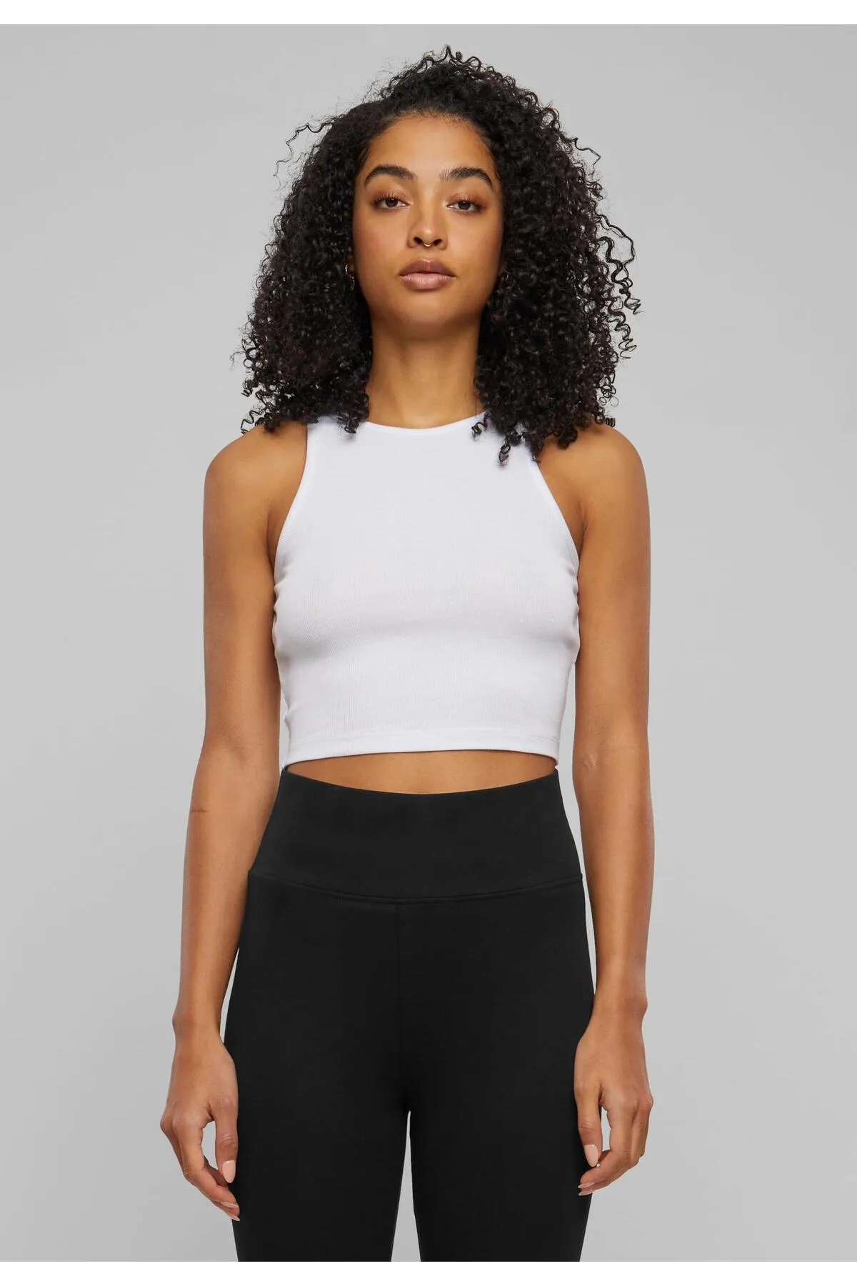 Urban Classics  Damen Ladies Organic Cotton Cropped Rib Top