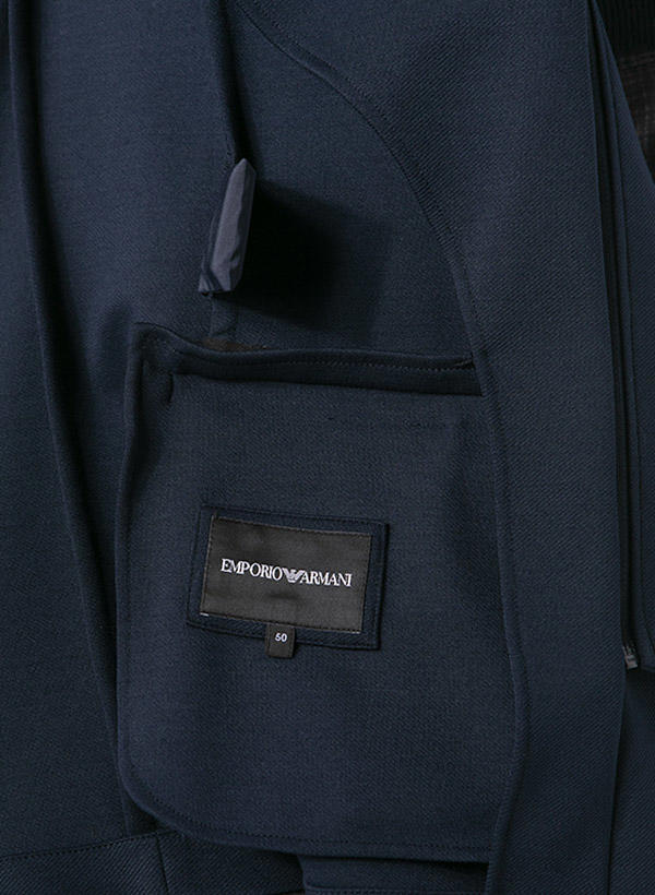 EMPORIO ARMANI, Sakko, Jersey ungefüttert, navy