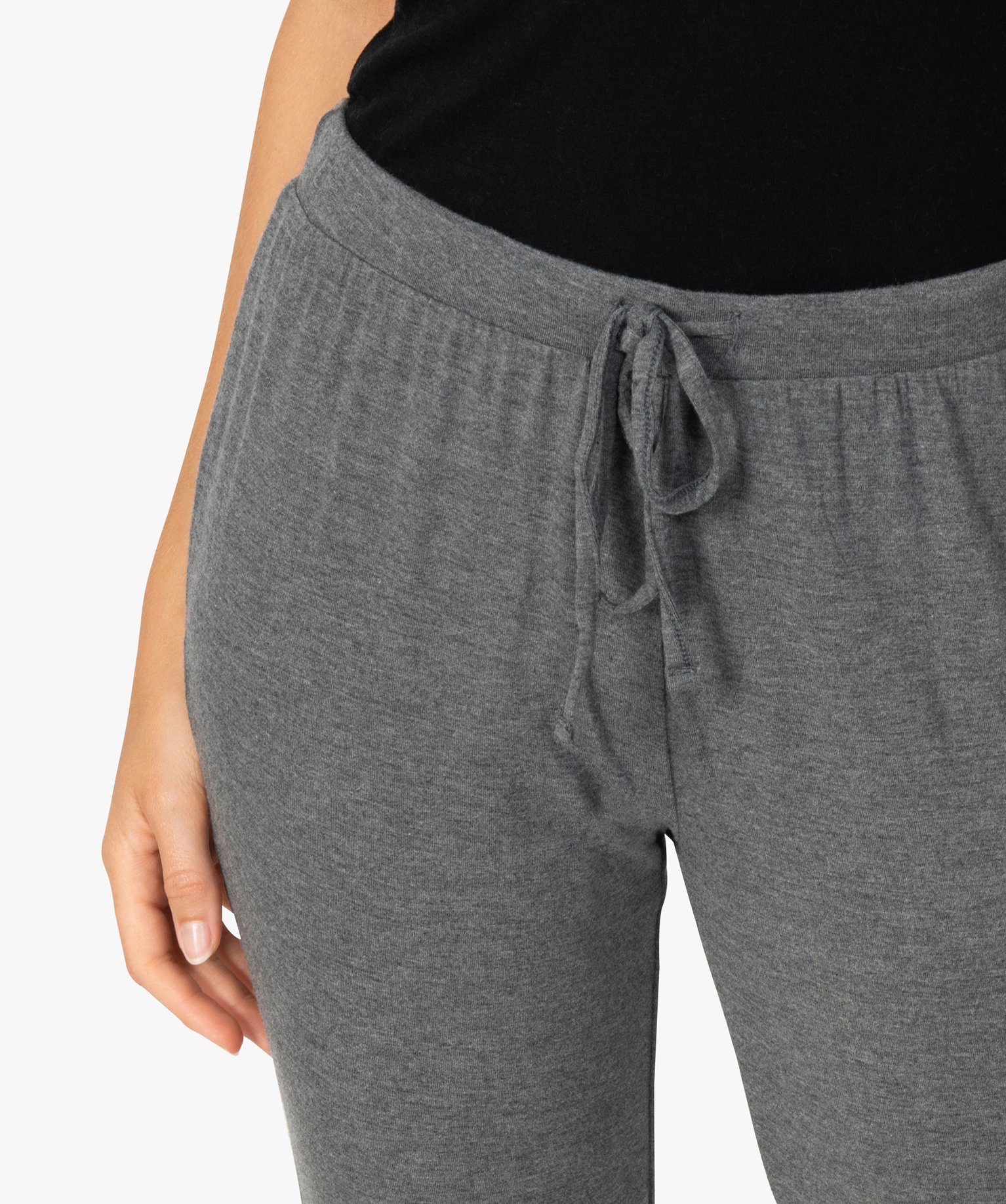 Pantalon de pyjama femme en maille fine avec bas resserré gris fonce | GEMO