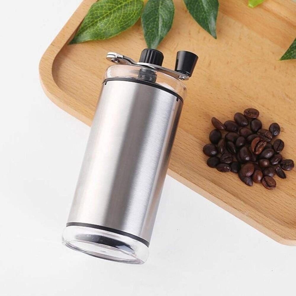 Bizaical Kaffeemühle Manuelle Kaffeemühle,Edelstahl,tragbare Handkaffeemühle für IhrZuhause