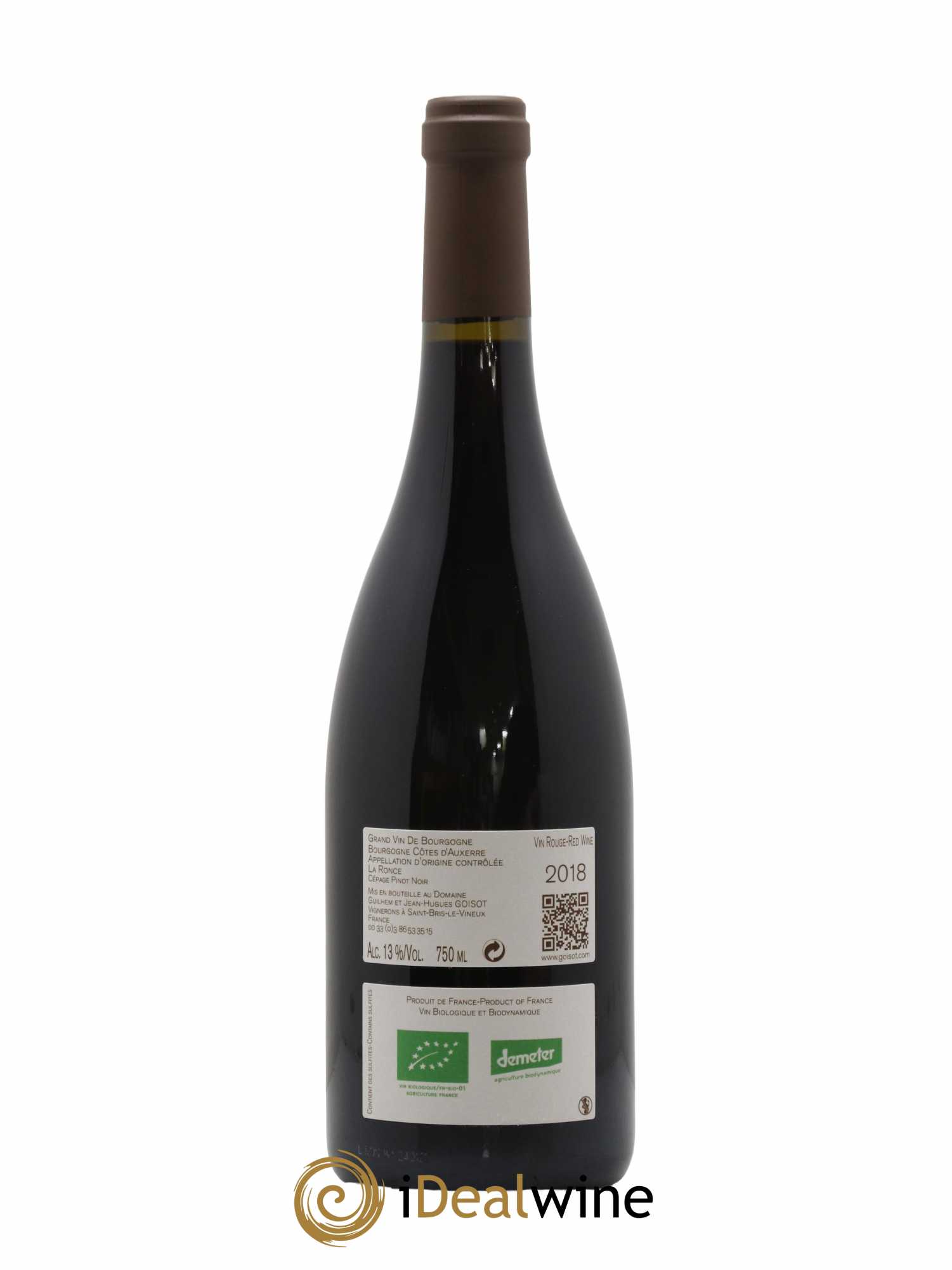 Bourgogne Côtes d'Auxerre La Ronce Goisot  2018 - Lot de 1 Bouteille