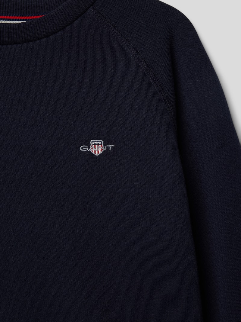Sweatshirt mit Label-Stitching Modell 'SHIELD' in blau