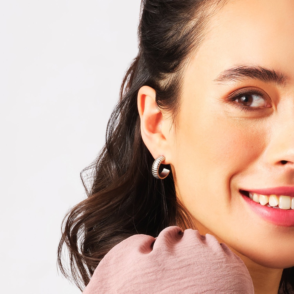Esprit Créoles Acier inoxydable Boucles d'oreilles