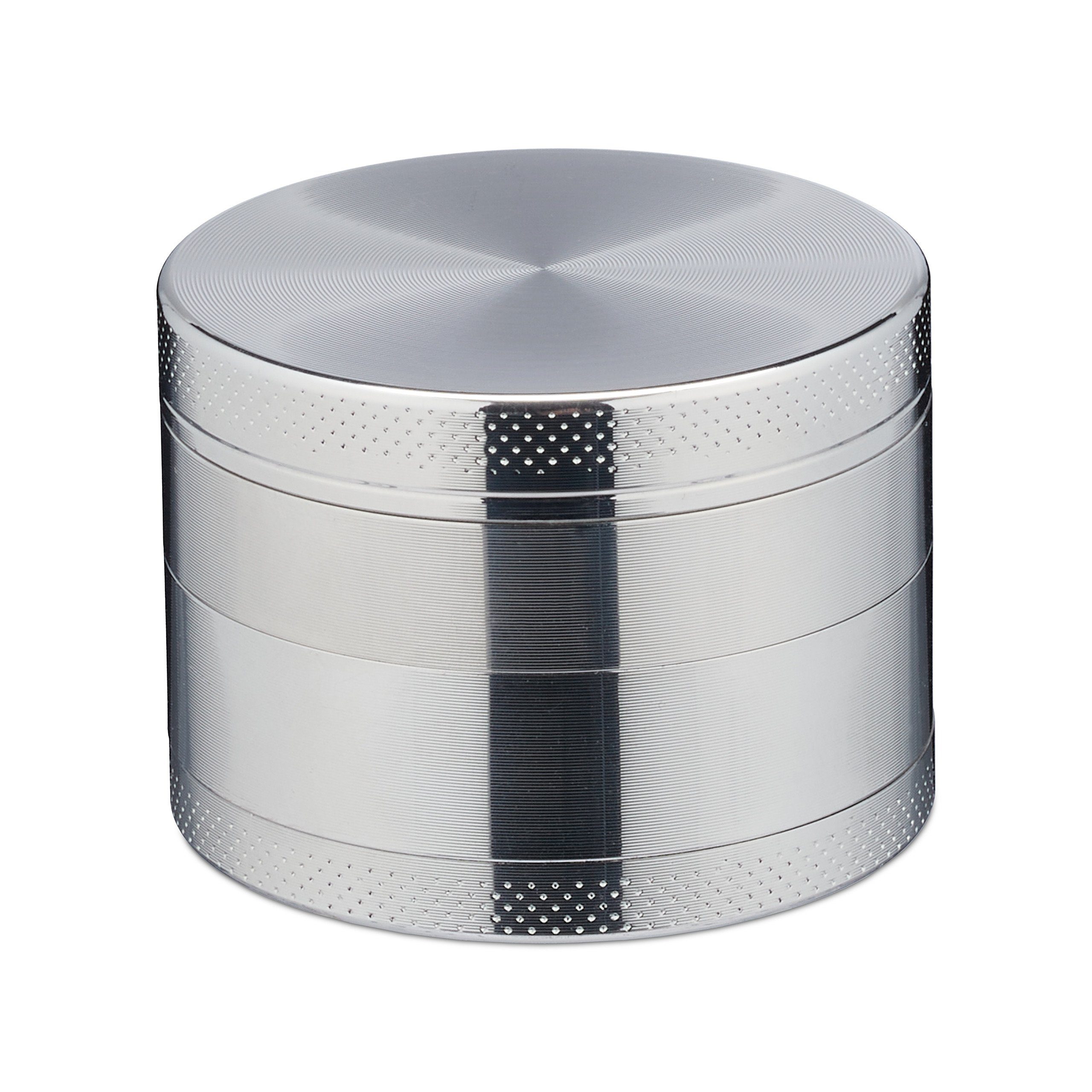 relaxdays Kräutermühle 1 x Grinder aus Metall in Silber