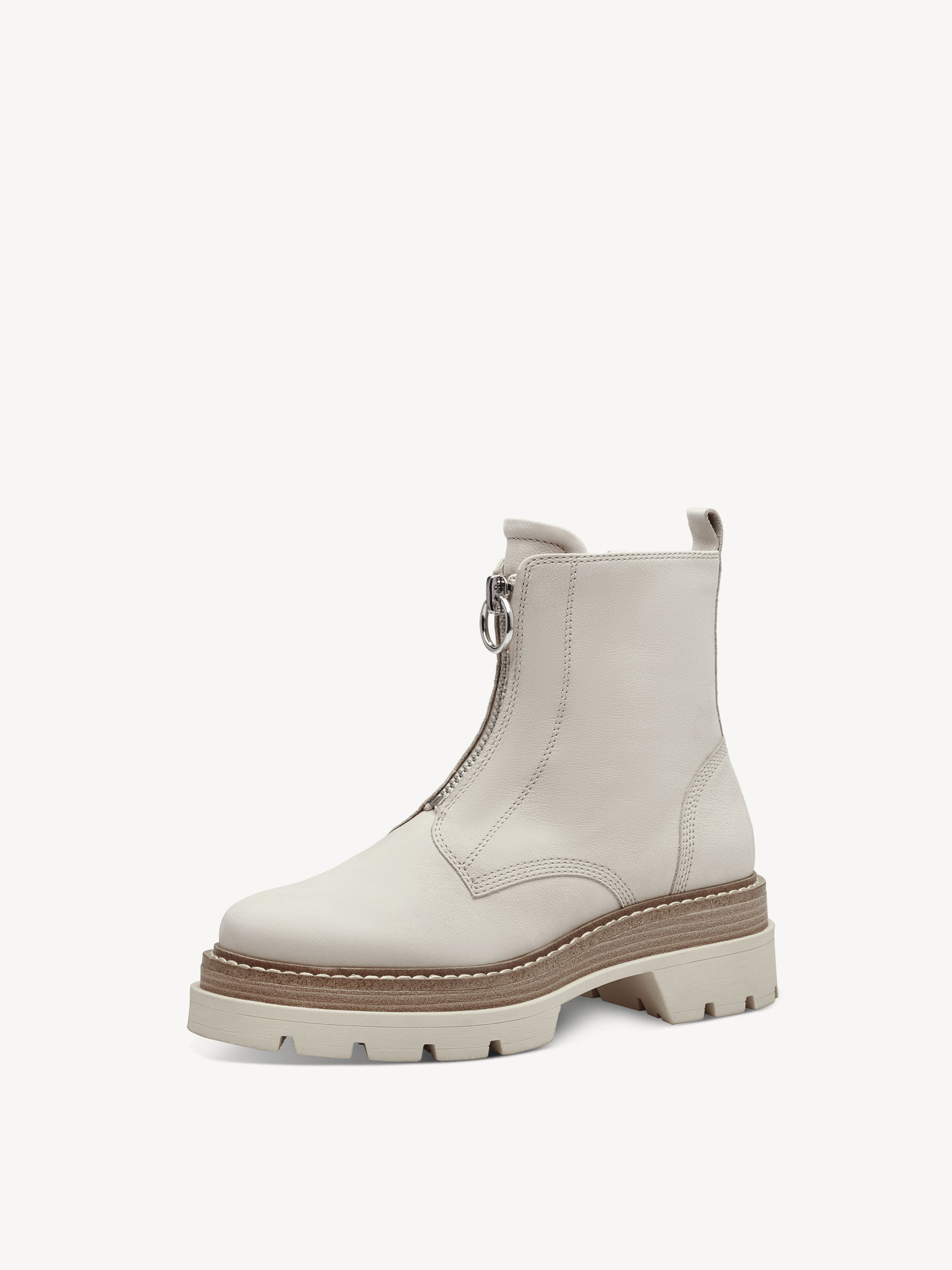 Bottine en cuir - beige
