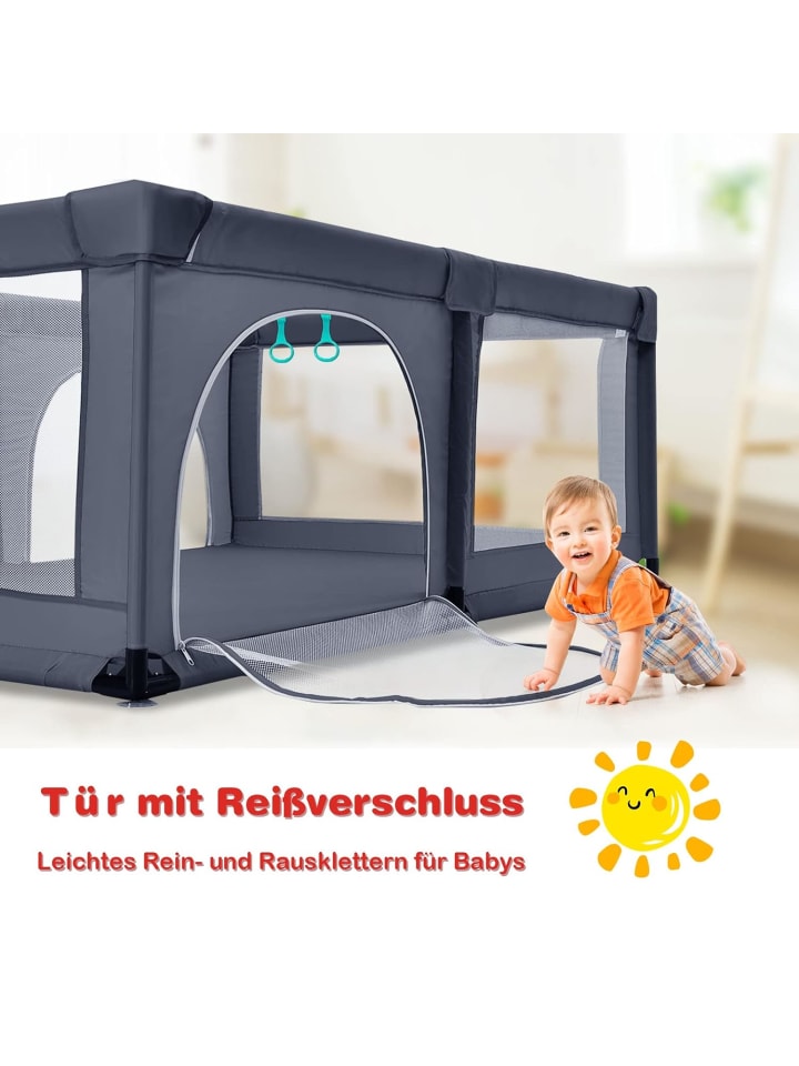 COSTWAY Laufgitter 120 x 190cm in Anthrazit günstig kaufen onesize