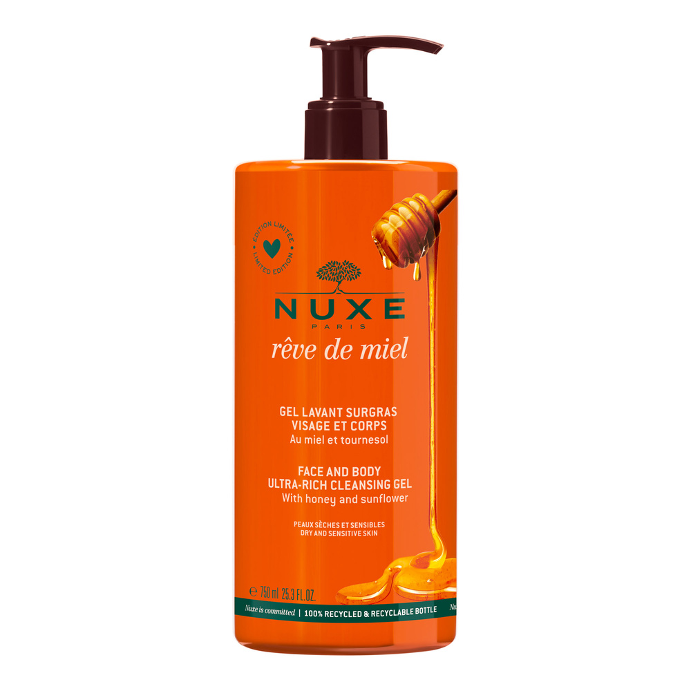 Nuxe Gel Lavant Surgras visage et corps 750ml Gel lavant