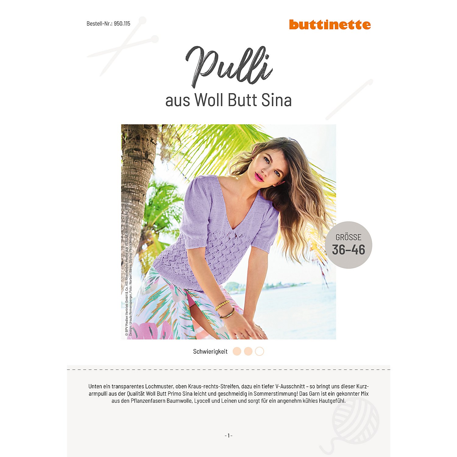 Strickanleitung - Pulli aus Woll Butt Sina
