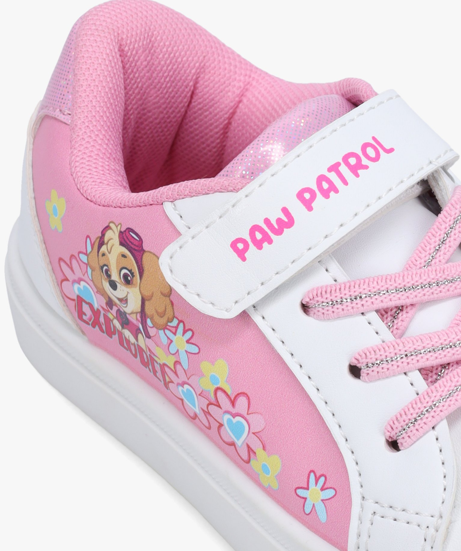 Baskets fille bicolores avec lacets pailletés - Pat’Patro... rose | GEMO