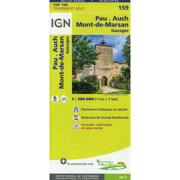 Pau.Auch.Mont-de-Marsan 1:100 000 - Wanderkarte