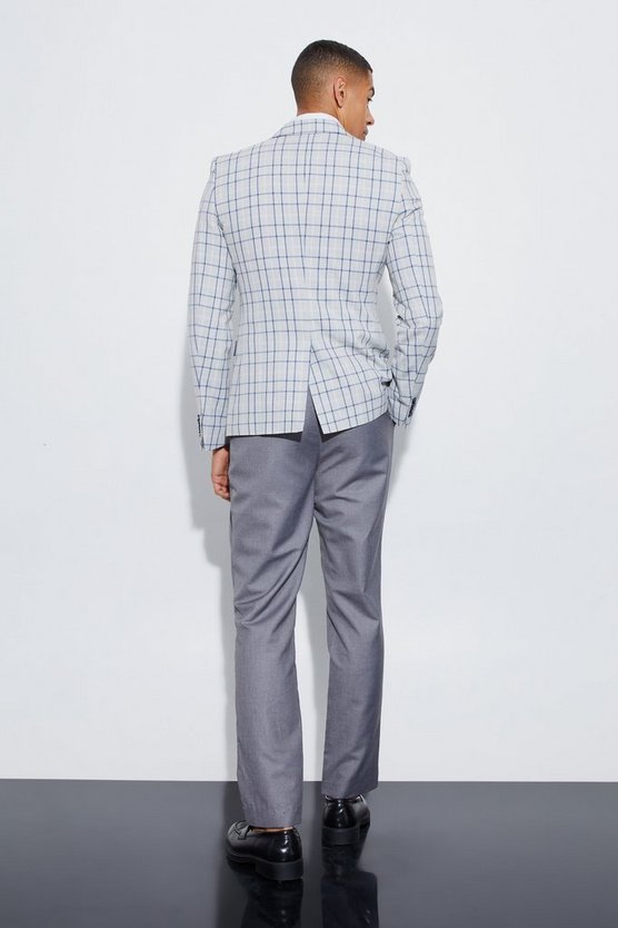 Einreihiger karierter Super Skinny Blazer