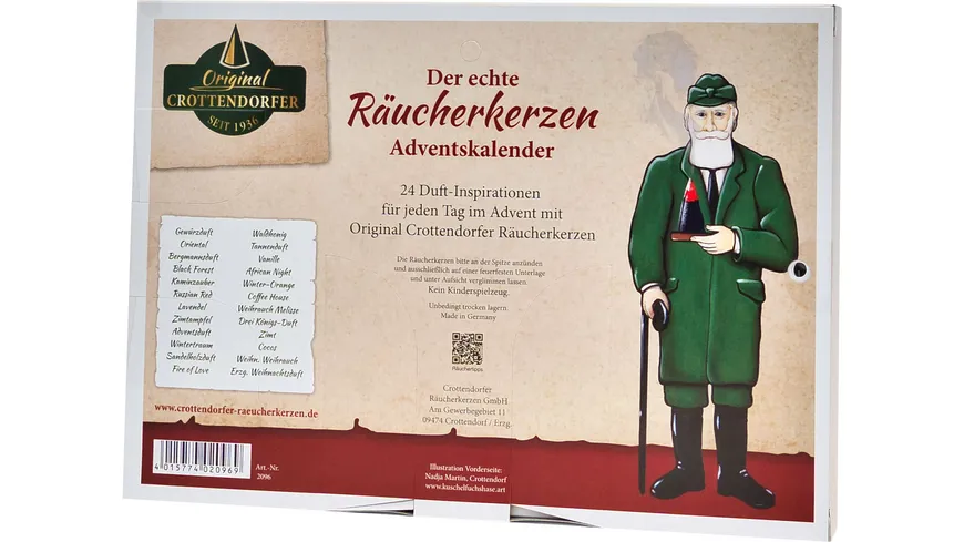 ORIGINAL CROTTENDORFER Räucherkerzenadventskalender