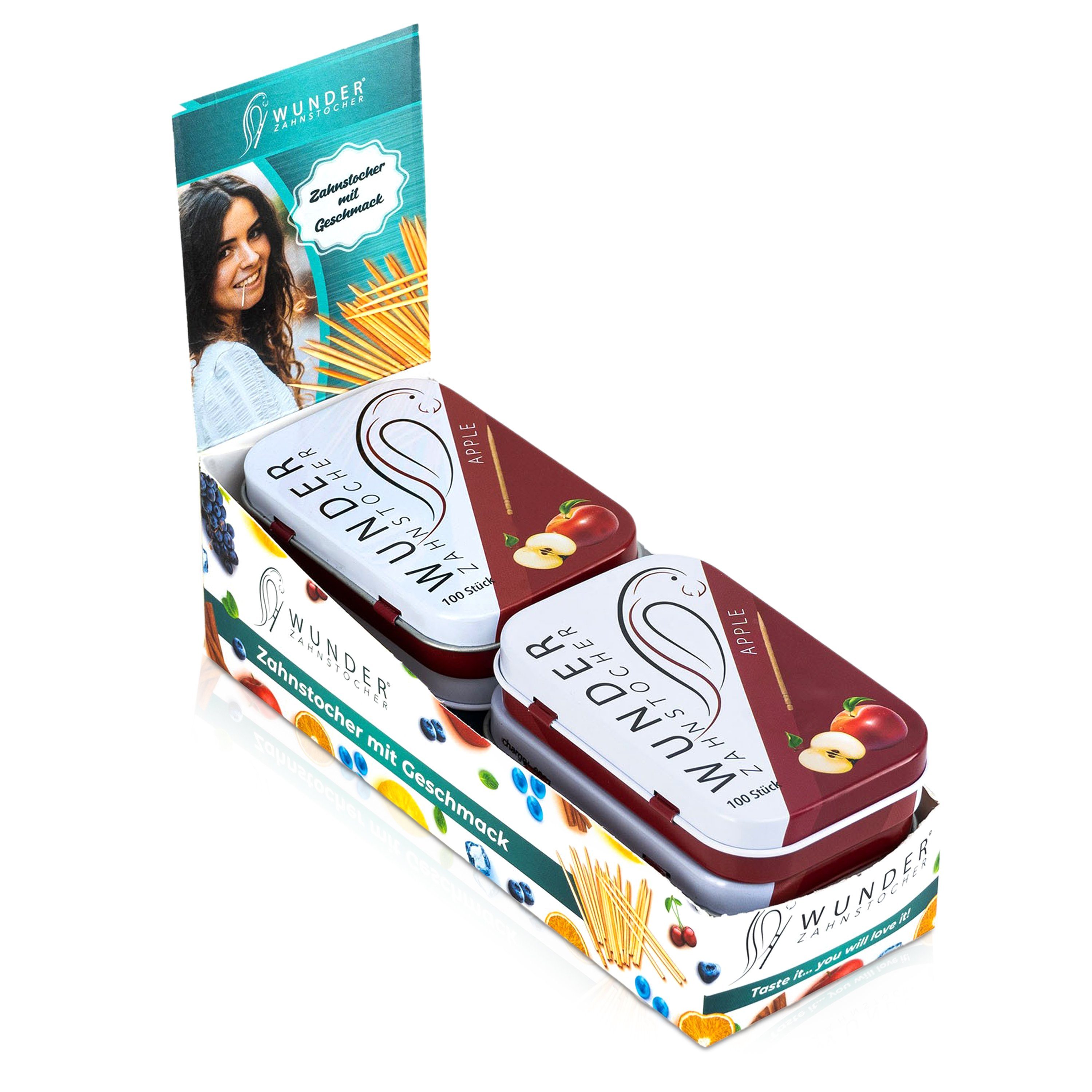 Wunder Zahnstocher Mundpflegecenter Wunder Zahnstocher Display 6er Pack Apfel DS