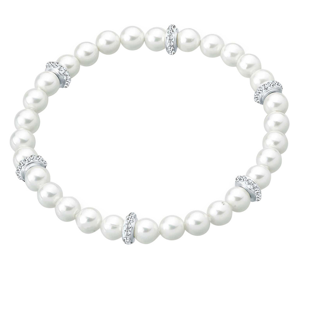 Elli Elli Bracelet Muschelkernperlen Kristalle 925 Silber Bracelet