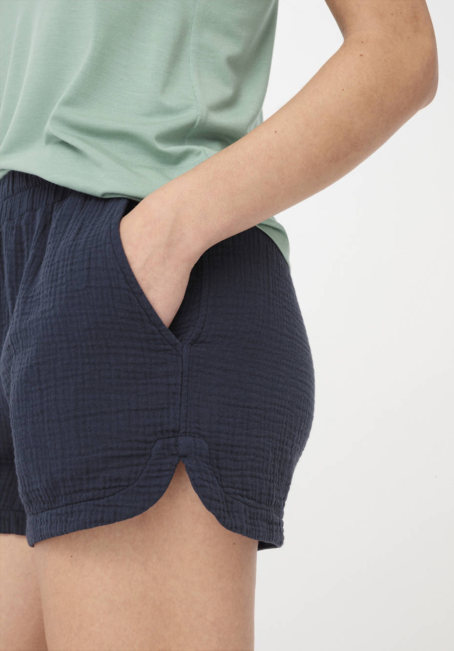 Musselin-Shorts aus reiner Bio-Baumwolle