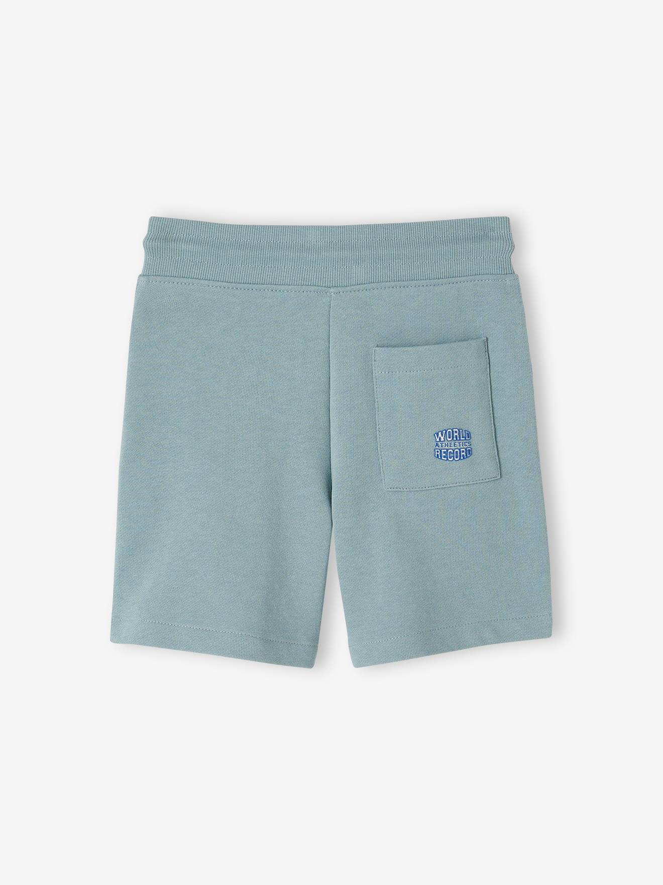 Vertbaudet Jungen Sport-Set: Sweatshirt & Shorts, personalisierbar Oeko-Tex - weiß meliert