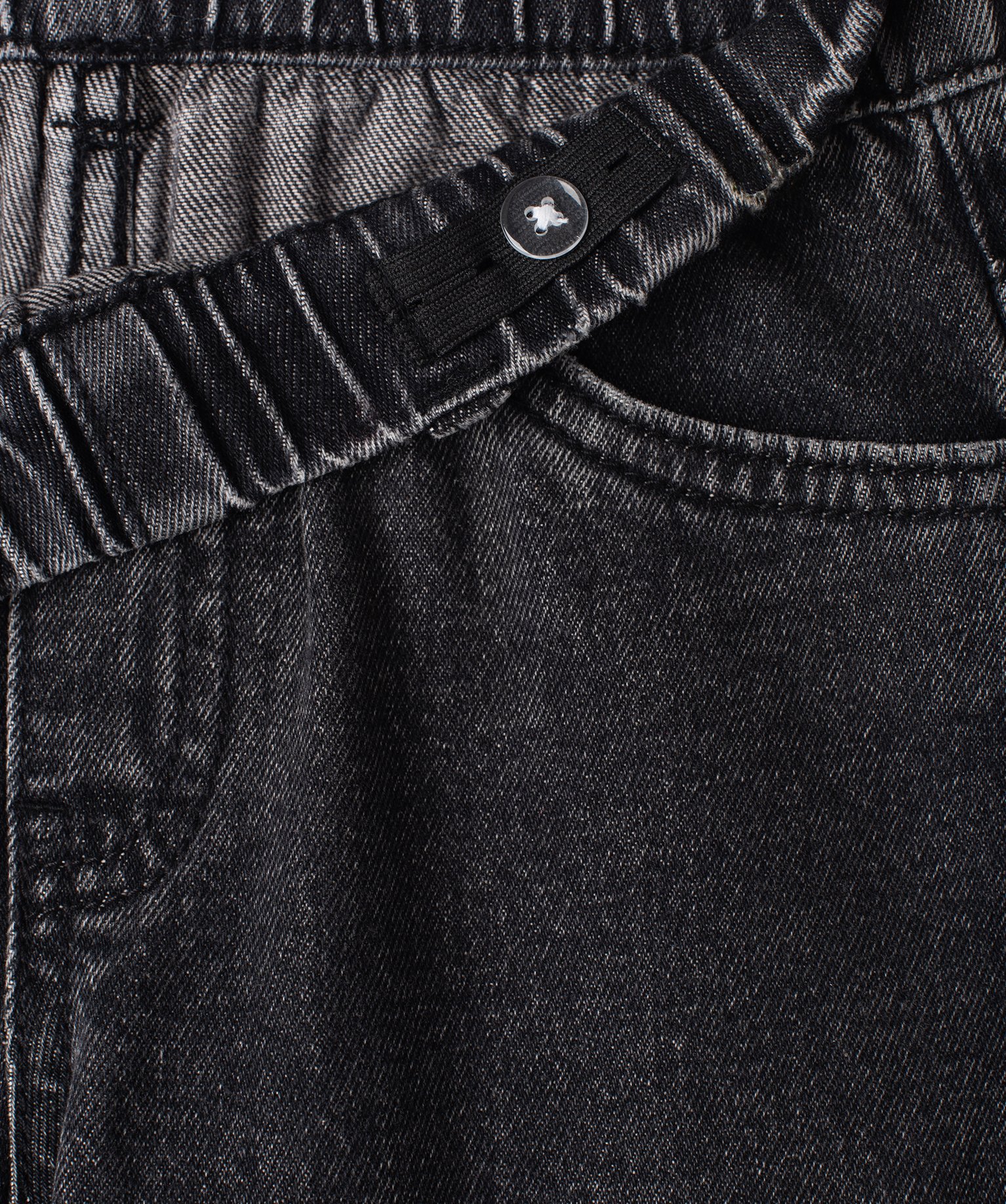 Jean avec ceinture élastique Garçon noir | GEMO