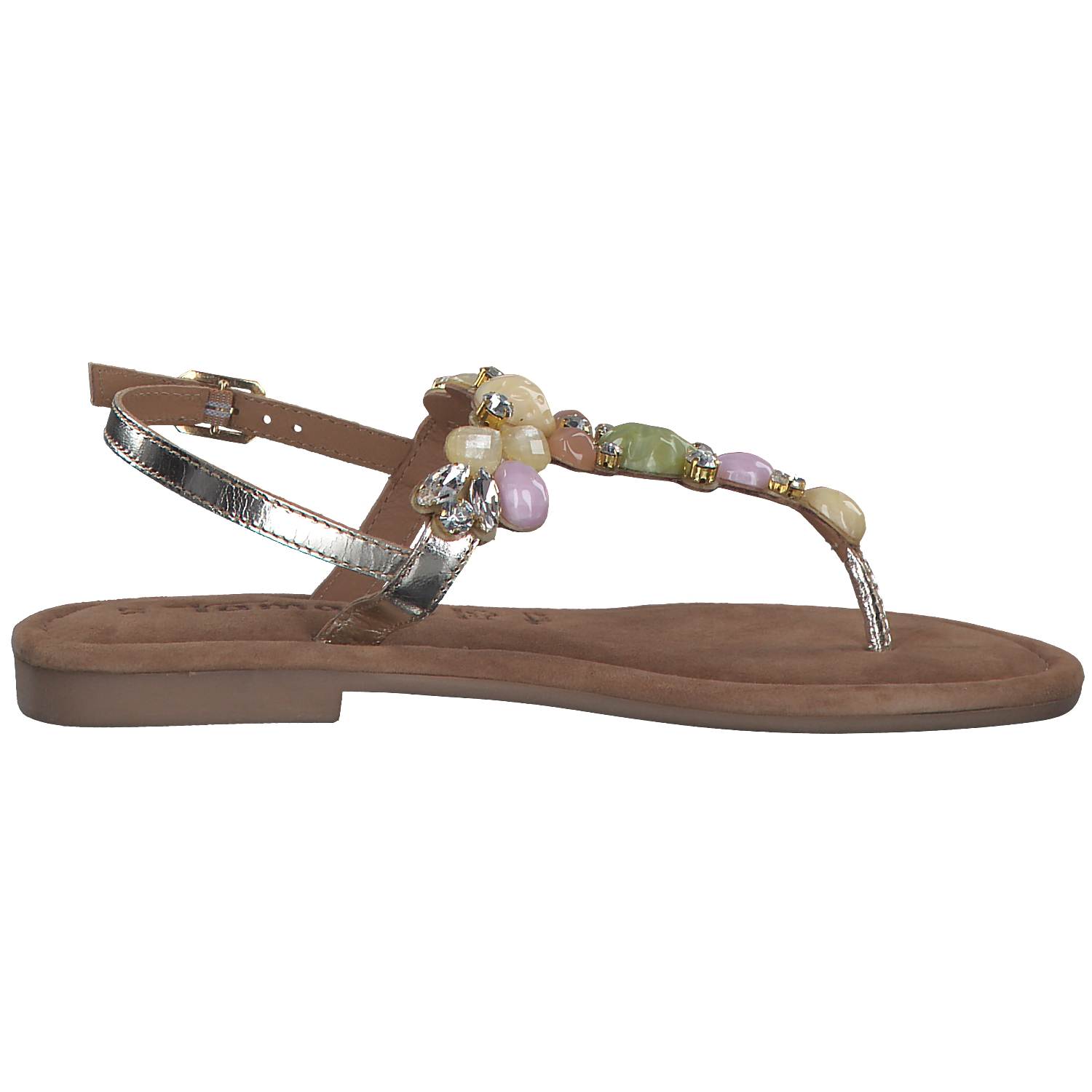 Tamaris 28163, T-Steg-Sandalen, Damen, SAND COMB