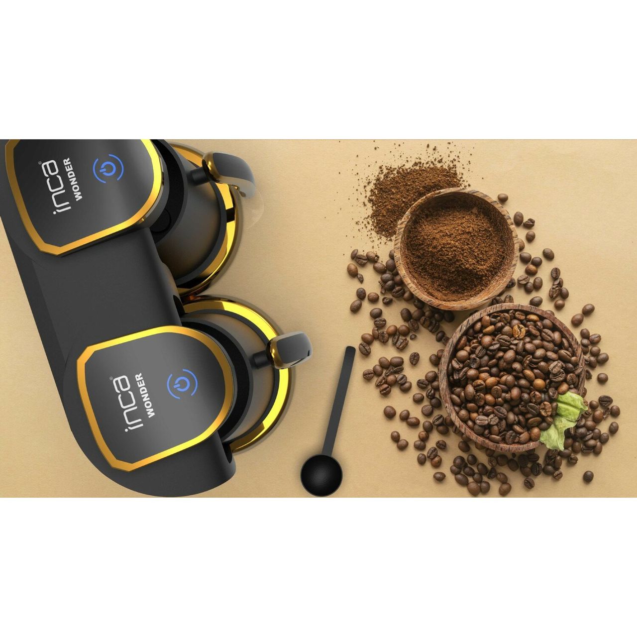 Inca Turkische Kaffeemaschine Duo Wonder Serie IKM-02 Mokka Maschine 800W schwarz