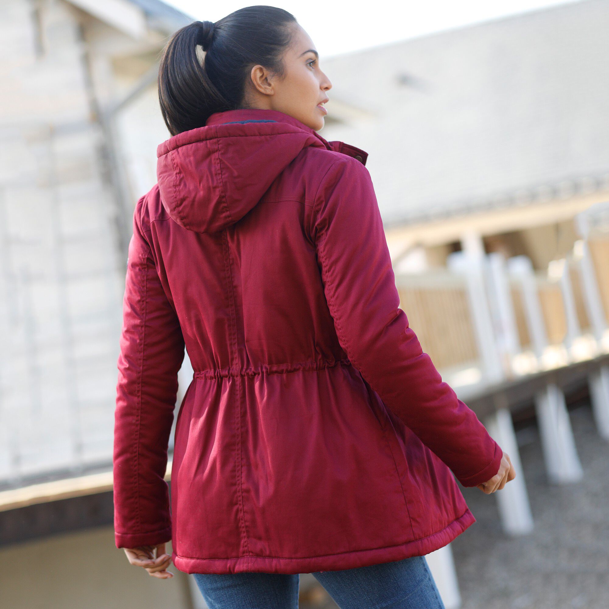 Parka déperlante doublée maille polaire